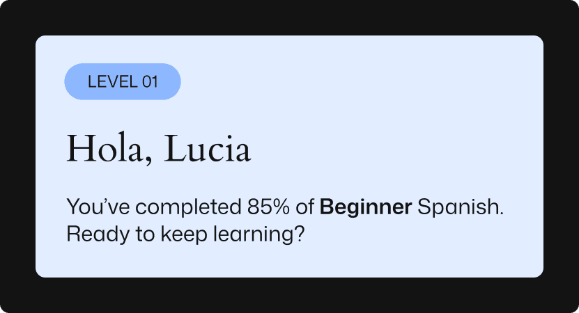 Make progress every week